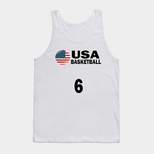 USA Basketball Number 6 T-shirt Design Tank Top